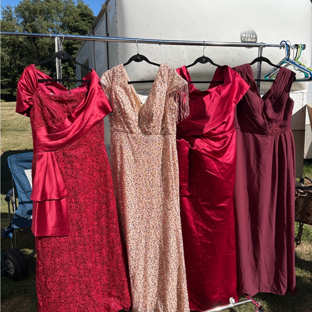 Elegant Red and Pink Evening Dresses